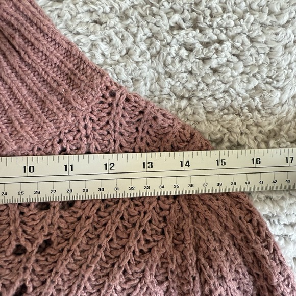 Lucky Brand Sweater Women's Small Mauve Pink Boho Minimalist Pullover - Picture 7 of 8